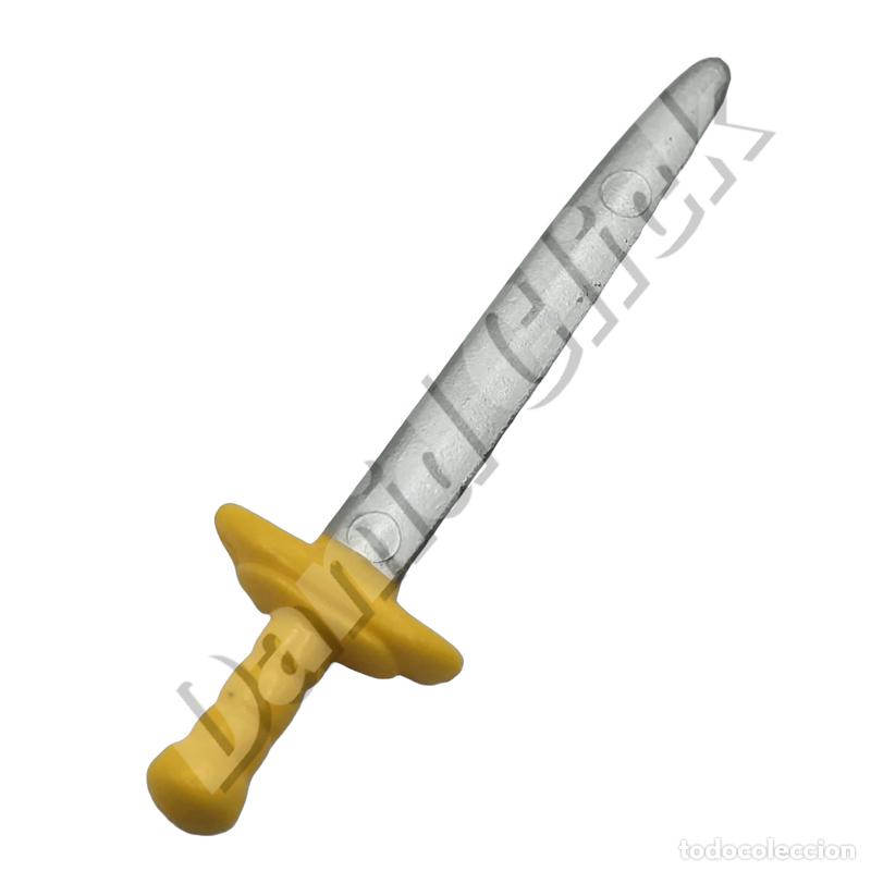 Playmobil: Playmobil Espada Medieval con Cazoleta y Mango Amarillo - Caballeros