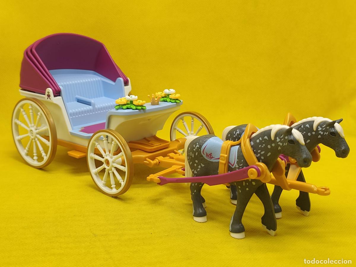 Playmobil: Playmobil Carruaje medieval, carro con dos caballos