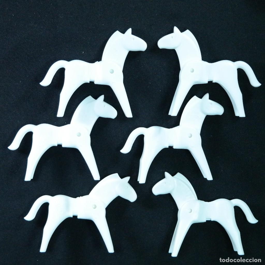 Playmobil: Playmobil caballos totalmente blancos☼