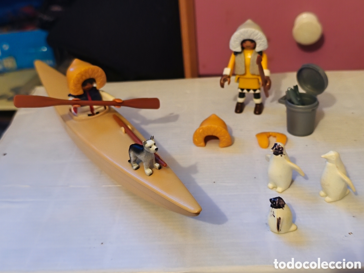 Playmobil: Playmobil Esquimal con piragua(LOTE033)