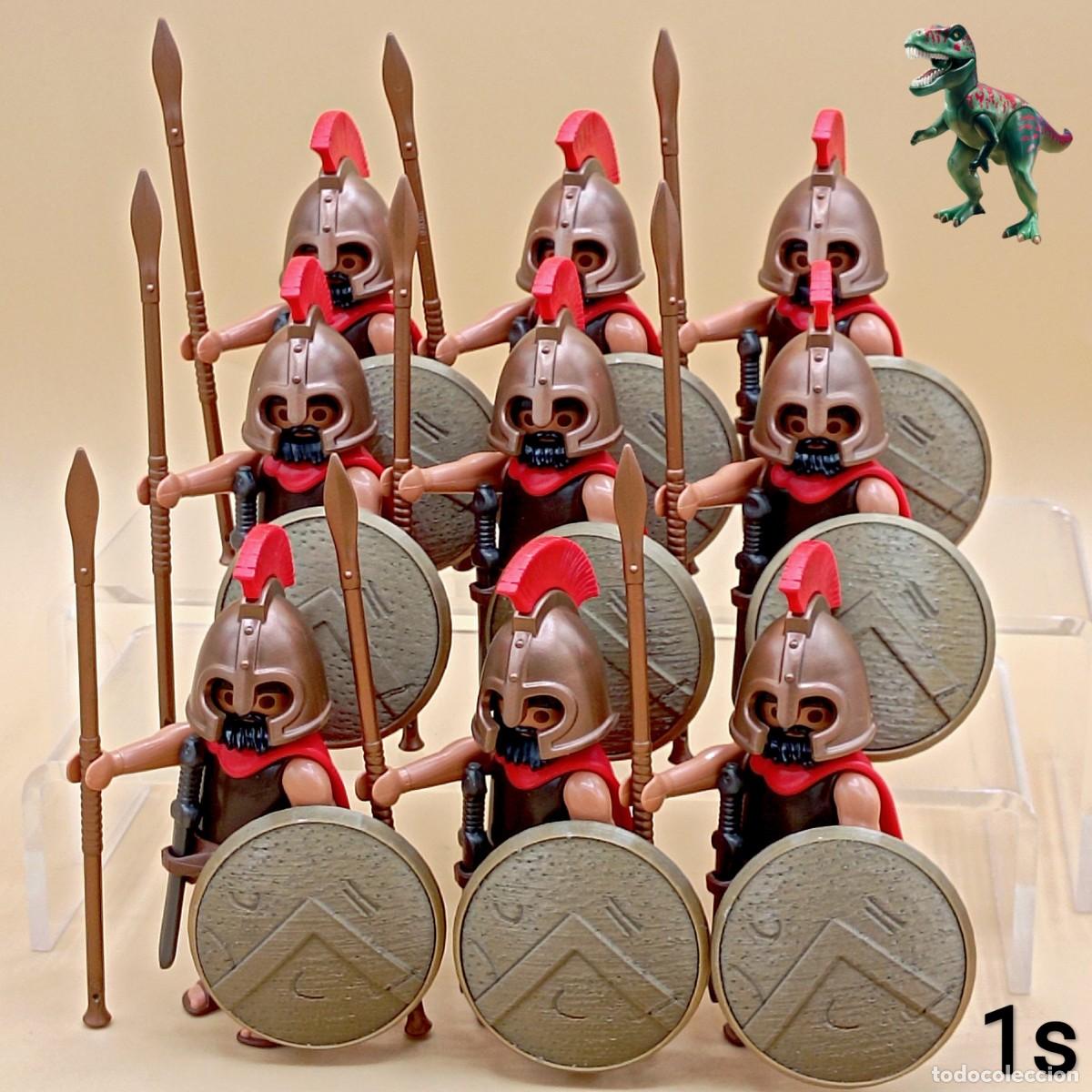 Playmobil: Playmobil lote batallon hoplitas espartanos guerrero griego romano soldado aquiles leonidas lanceros
