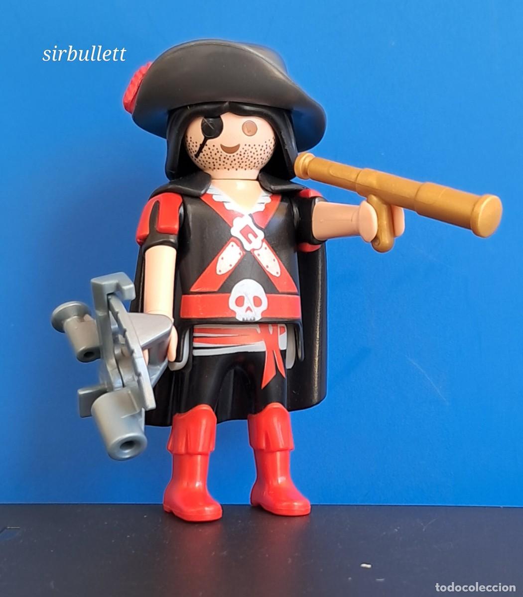 Playmobil: Figura Pirata Navegante, Catalejo, sextante. Playmobil