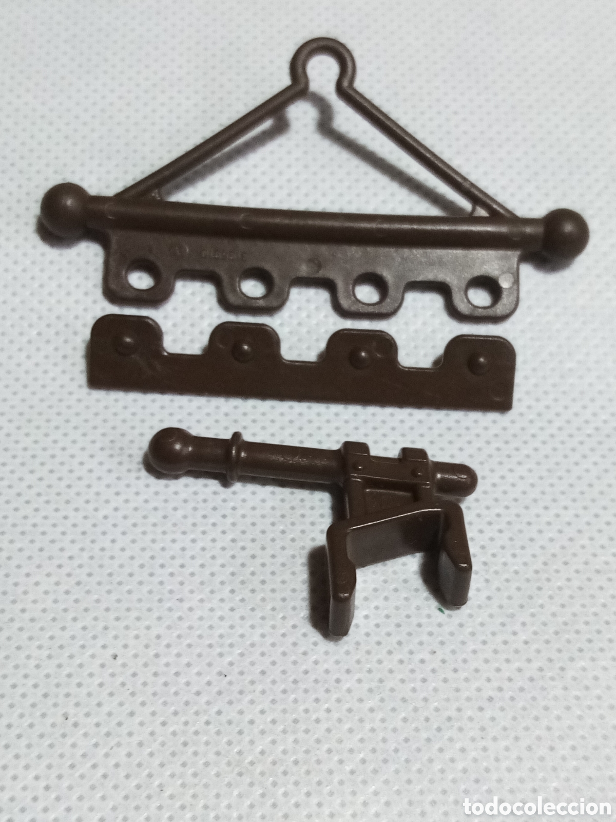 Playmobil: Playmobil cuelga bandera estandarte marr&oacute;n oscuro