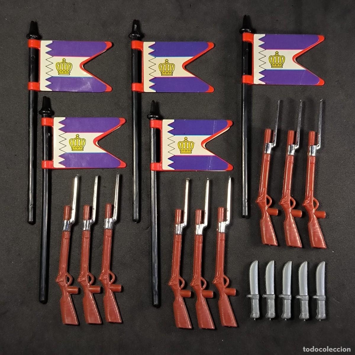 Playmobil: Playmobil banderas y rifles soldados ingleses ☼