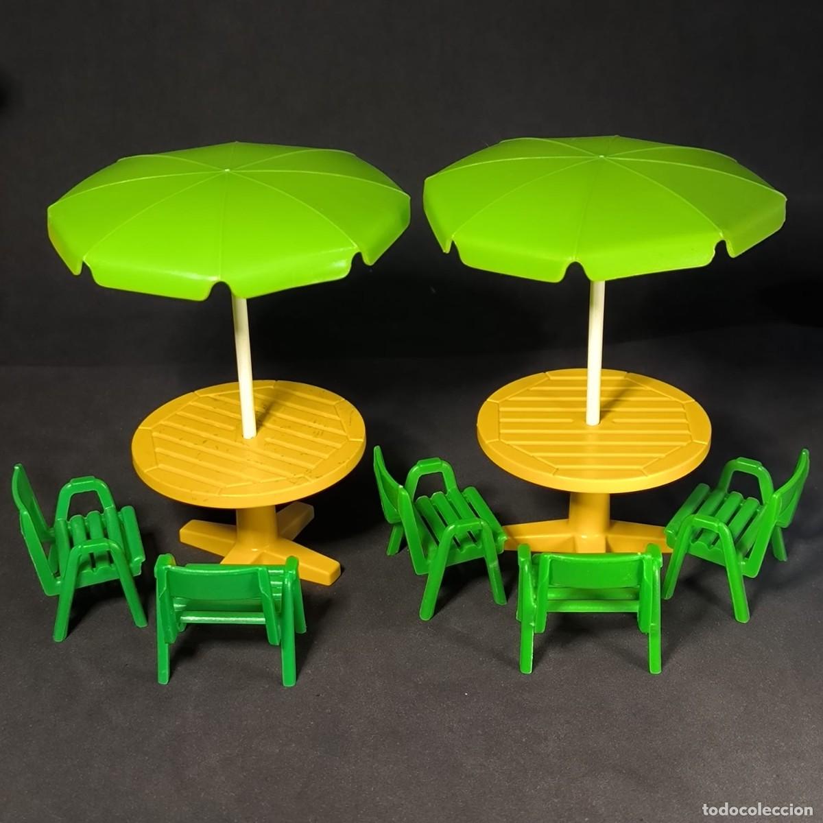 Playmobil: Playmobil dos mesas con sombrillas ☼