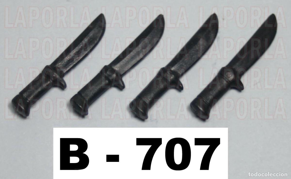 Playmobil: PLAYMOBIL 4 PU&Ntilde;ALES CUCHILLOS DAGAS - OESTE MEDIEVAL INDIOS PIRATAS (B-707)
