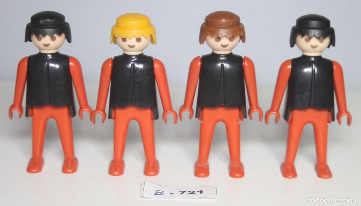 Playmobil: PLAYMOBIL 4 FIGURAS CL&Aacute;SICAS MANO FIJA 1&ordf; &Eacute;POCA - MEDIEVAL OESTE (B-721)