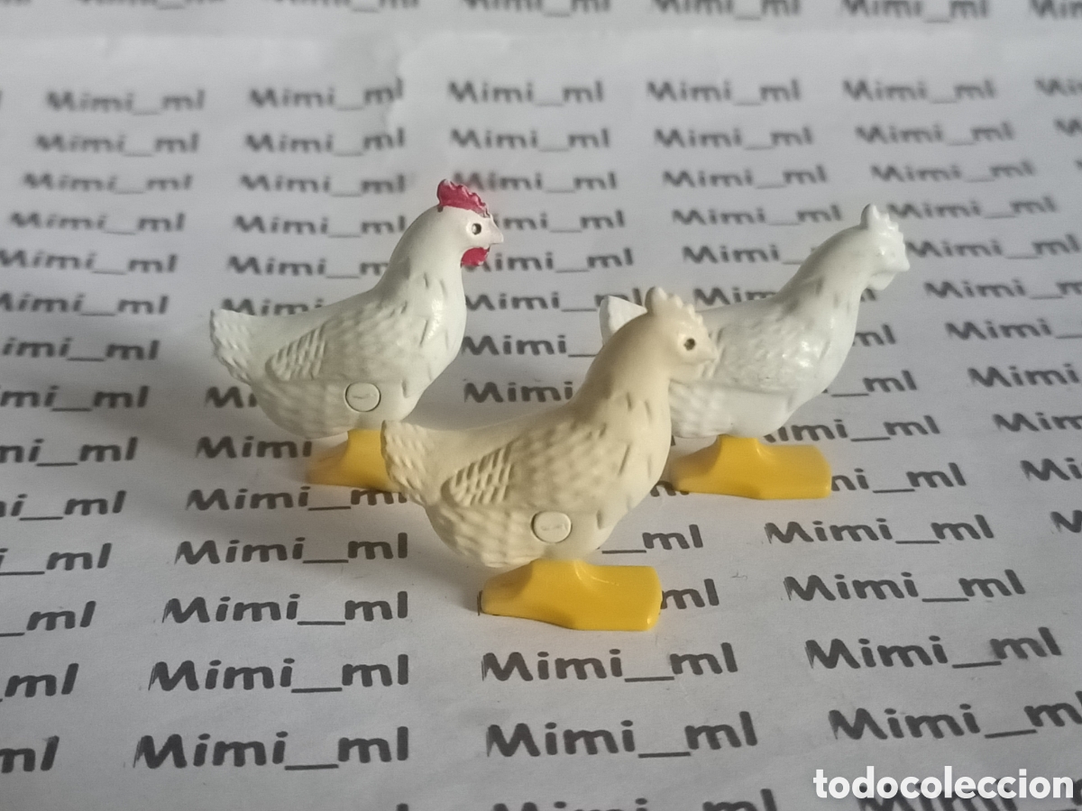 Playmobil: Playmobil 3 gallinas granja western oeste medieval animales