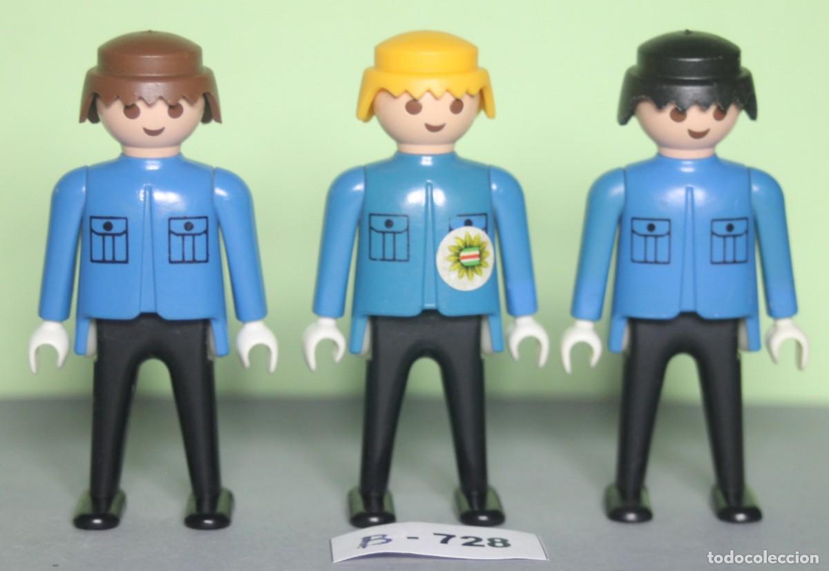 Playmobil: PLAYMOBIL 3 FIGURAS CL&Aacute;SICAS POLIC&Iacute;AS - AGENTES COMISAR&Iacute;A PATRULLA (B-728)