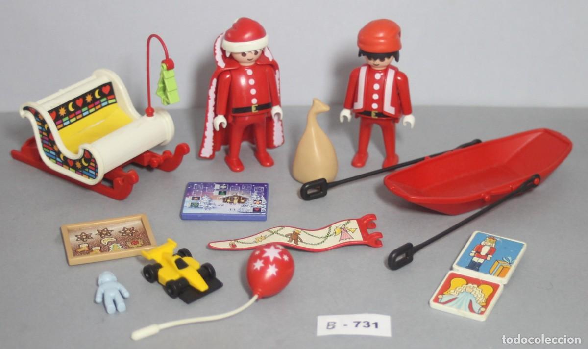 Playmobil: PLAYMOBIL SET NAVIDAD - PAP&Aacute; NOEL CHRISTMAS REGALOS TRINEO (B-731)