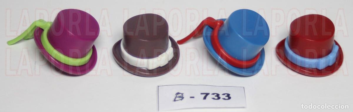 Playmobil: PLAYMOBIL 4 SOMBREROS CHISTERAS FEMENINOS VICTORIANO SERIE ROSA (B-733)