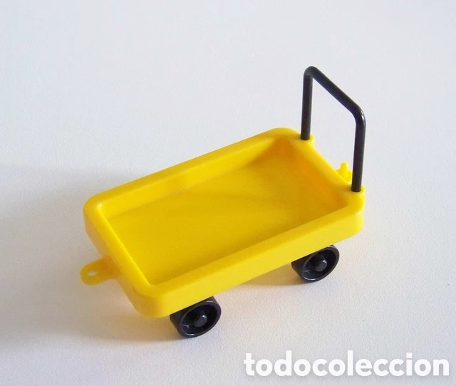 Playmobil: PLAYMOBIL DIFICIL CARRO AMARILLO EQUIPAJE ESTACION TREN 3206 3271 3402 PASAJEROS MALETAS CARRETILLA