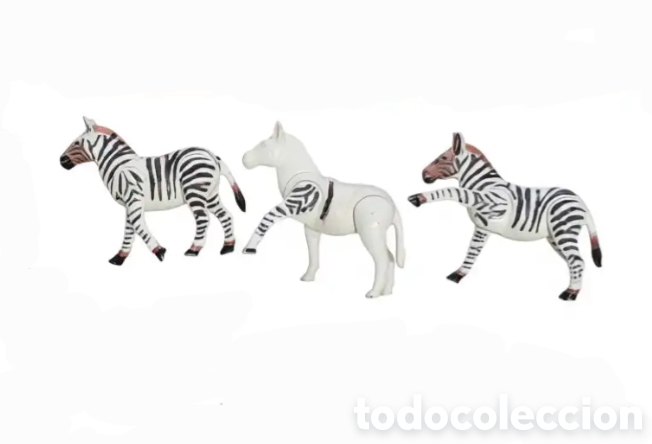 Playmobil: FAMOBIL PLAYMOBIL SERIE COLOR LOTE 3 CEBRAS 3145 3189 3673 3677 ZOO SAFARI CASA CONGO NGORONGORO