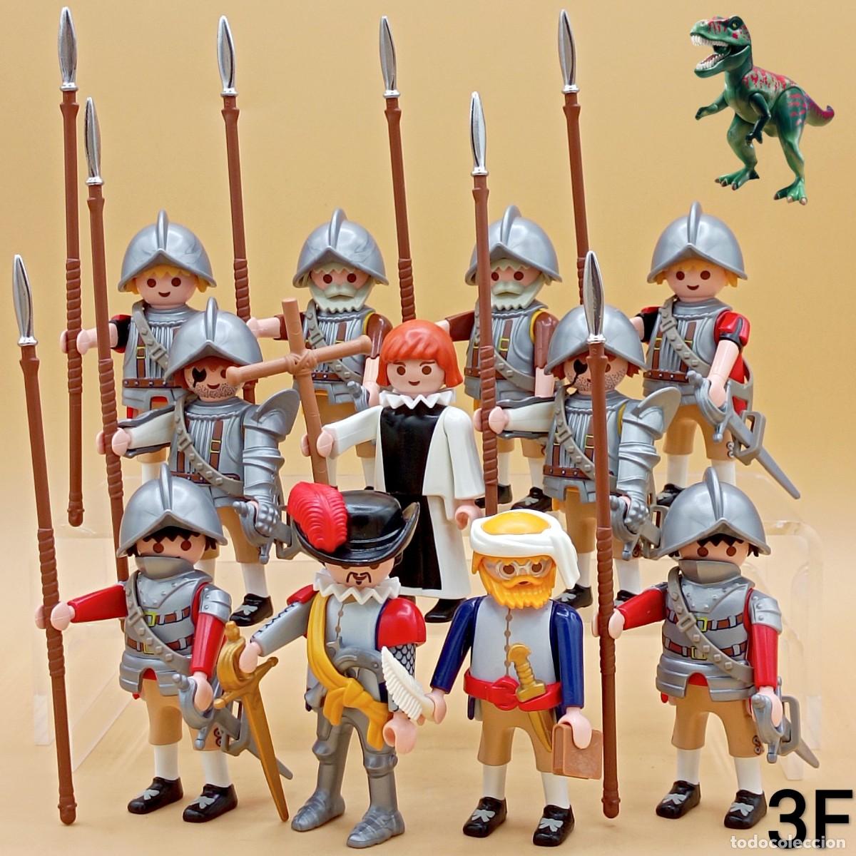 Playmobil: Playmobil batallon conquistadores espa&ntilde;oles caballeros medievales tercio de flandes colonizadores