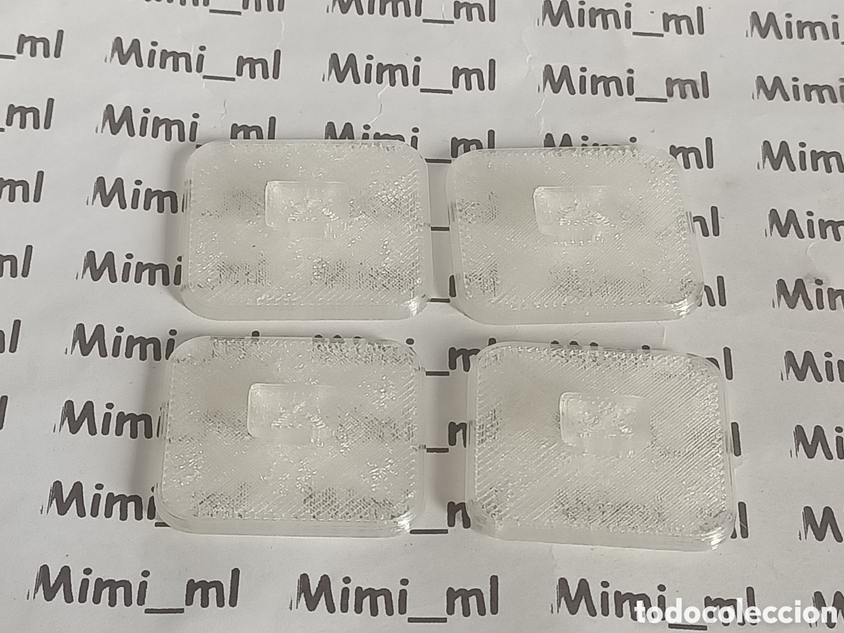 Playmobil: 4 bases transparentes para figuras en impresi&oacute;n 3d soportes suelos dioramas