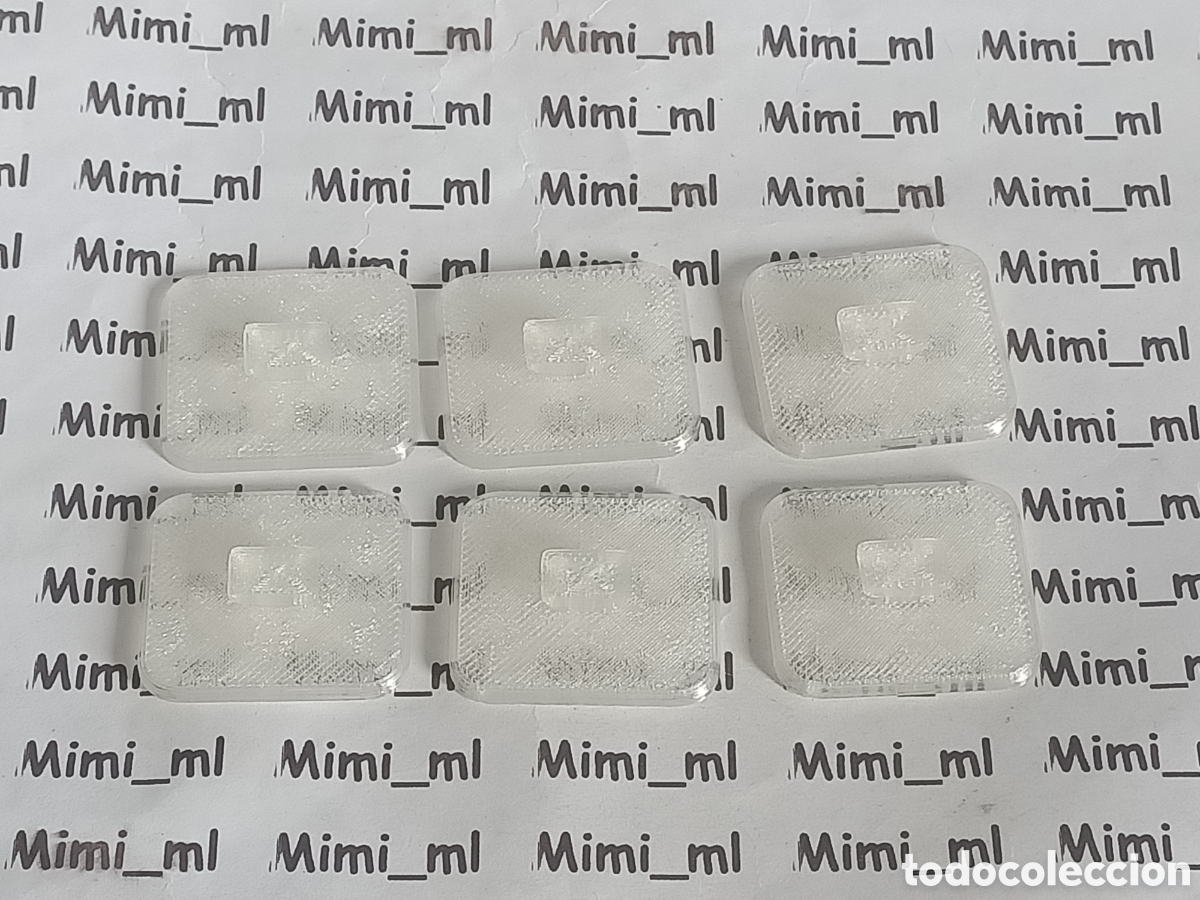 Playmobil: 6 bases transparentes para figuras en impresi&oacute;n 3d soportes suelos dioramas