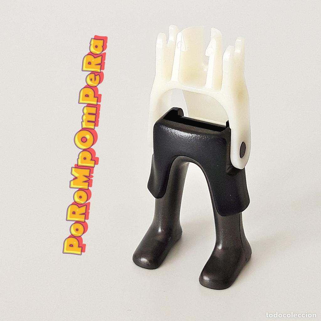 Playmobil: PLAYMOBIL pierna fald&oacute;n medieval negro bota oscura + esqueleto CUSTOM/COMPLETAR caballero O1