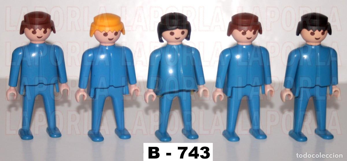 Playmobil: PLAYMOBIL 5 FIGURAS CL&Aacute;SICAS AZULES 4 CLICKS Y 1 CLACK (B-743)