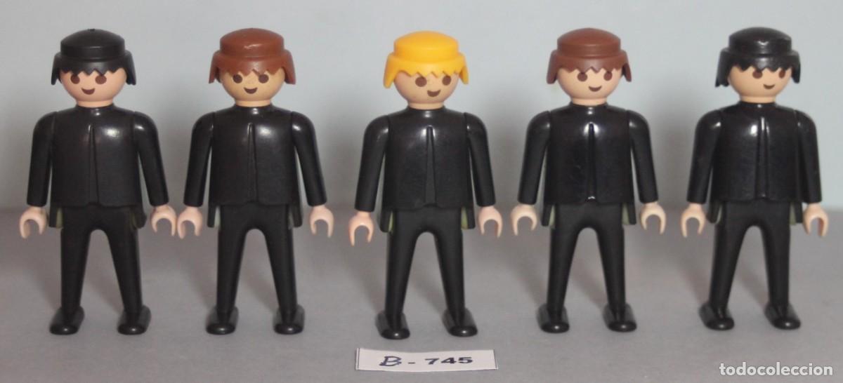 Playmobil: PLAYMOBIL 5 FIGURAS CL&Aacute;SICAS NEGRAS (B-745)