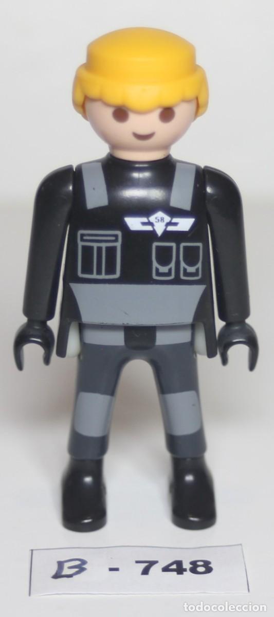 Playmobil: PLAYMOBIL FIGURA POLIC&Iacute;A CON PETO - OPERACIONES ESPECIALES (B-748)