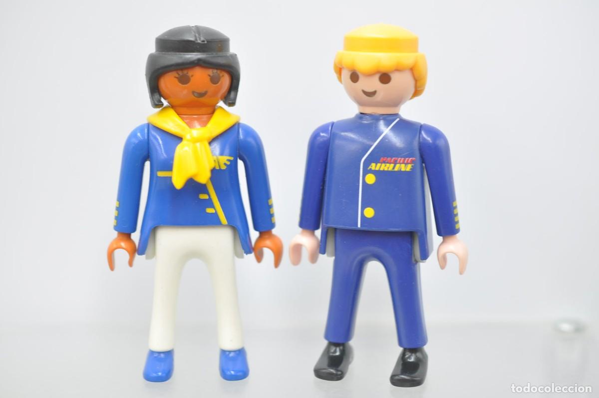 Playmobil: WSK106 Playmobil, figura hombre mujer, azafatas