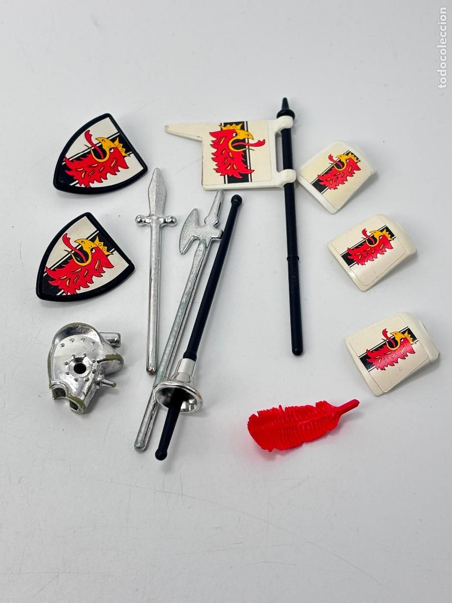 Playmobil: Playmobil 3265 lote lanza escudo peto bandera torneo medieval
