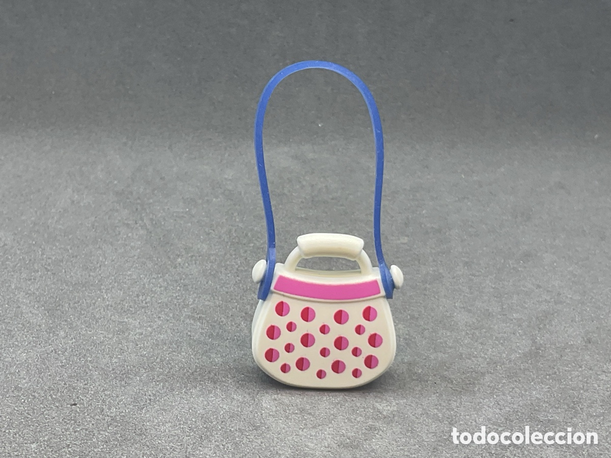 Playmobil: ACCESORIO PLAYMOBIL. BOLSO BLANCO CON LUNARES.