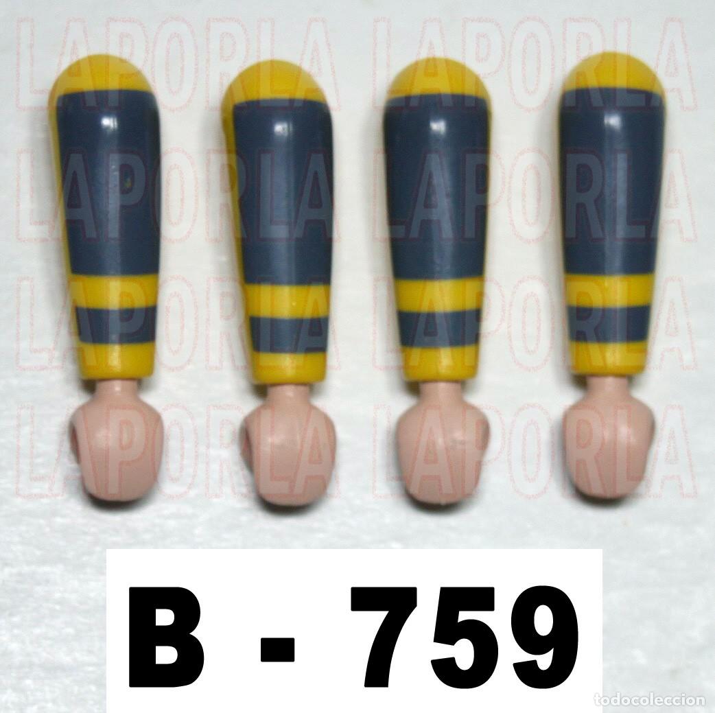 Playmobil: PLAYMOBIL 4 BRAZOS AMARILLOS CON RAYAS GRISES (B-759)