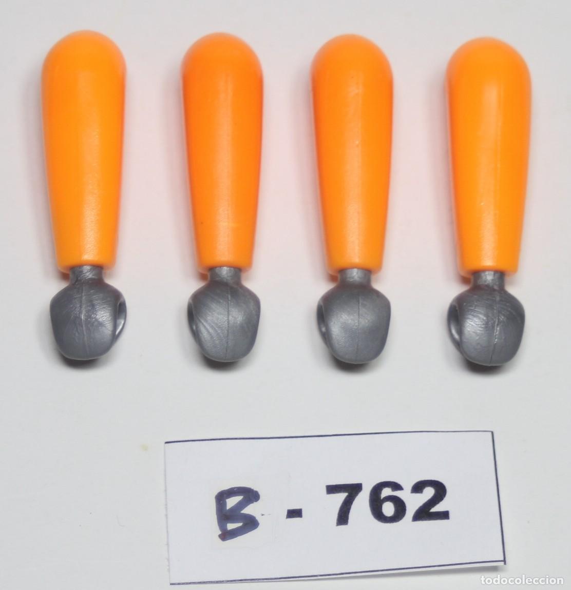 Playmobil: PLAYMOBIL 4 BRAZOS NARANJA FLUORESCENTE CON MANO ACERO (B-762)