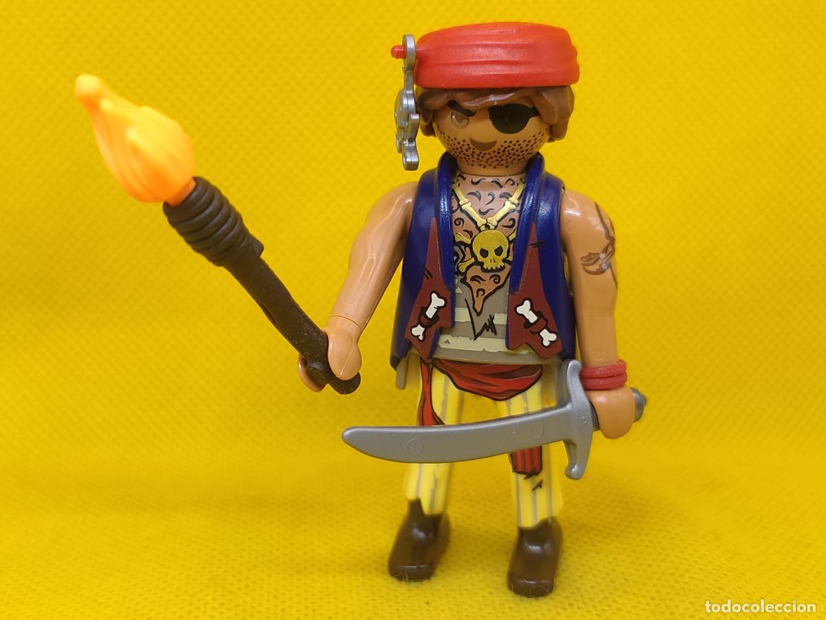 Playmobil: Playmobil Pirata con antorcha, bucanero tatuado