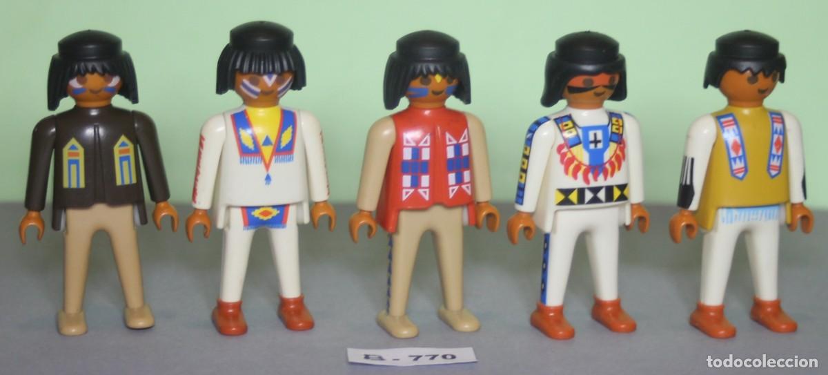 Playmobil: PLAYMOBIL 5 FIGURAS INDIOS - TRIBU OESTE NORDISTAS (B-770)
