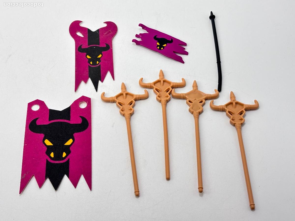 Playmobil: Playmobil lote bandera caballero del toro medieval