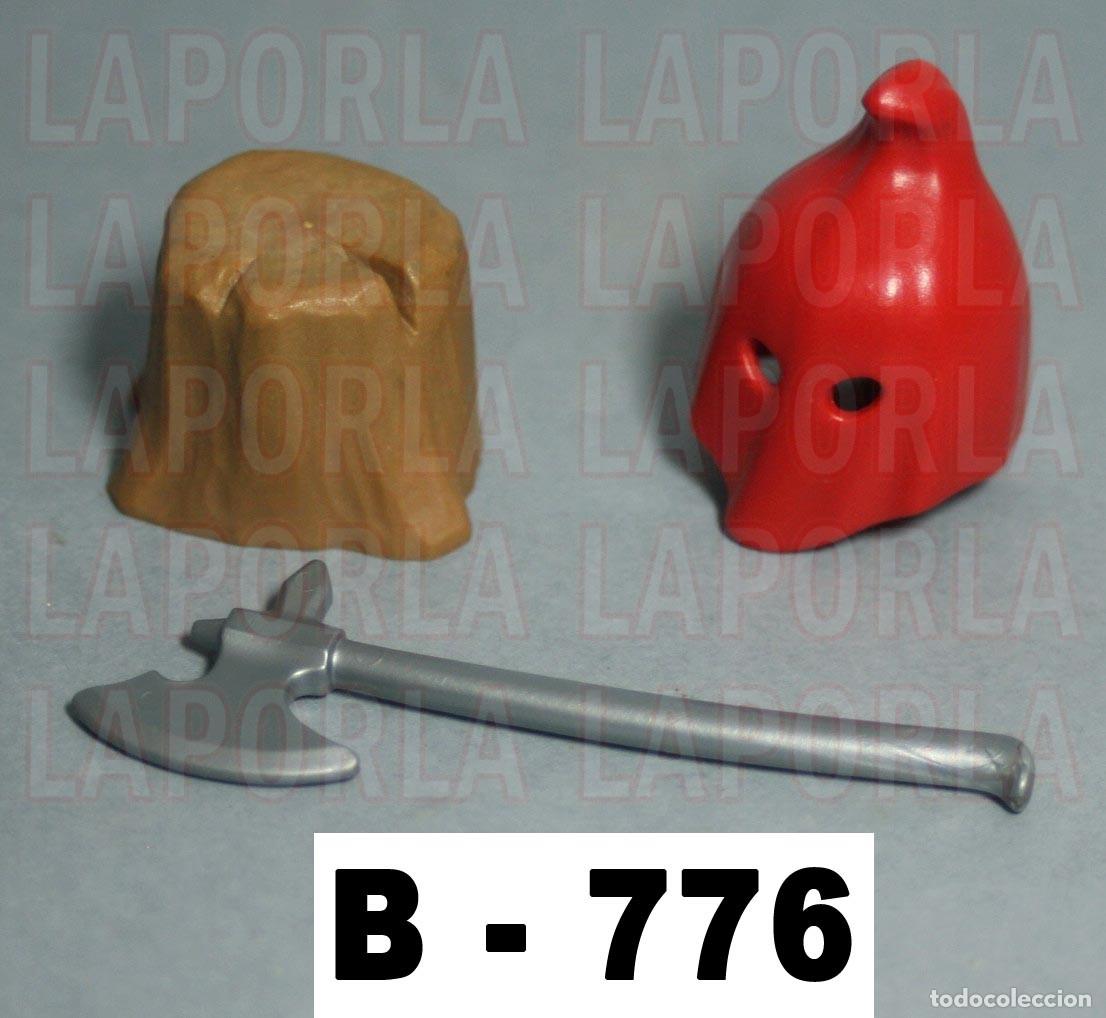 Playmobil: PLAYMOBIL VERDUGO ACCESORIOS - MEDIEVAL CADALSO EJECUCI&Oacute;N CASTILLO HACHA (B-776)