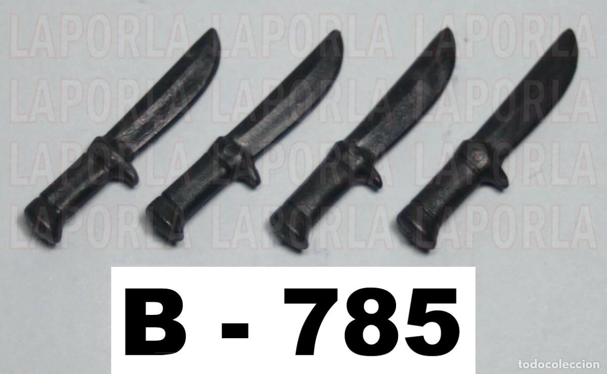 Playmobil: PLAYMOBIL 4 PU&Ntilde;ALES CUCHILLOS DAGAS - OESTE MEDIEVAL INDIOS PIRATAS (B-785)