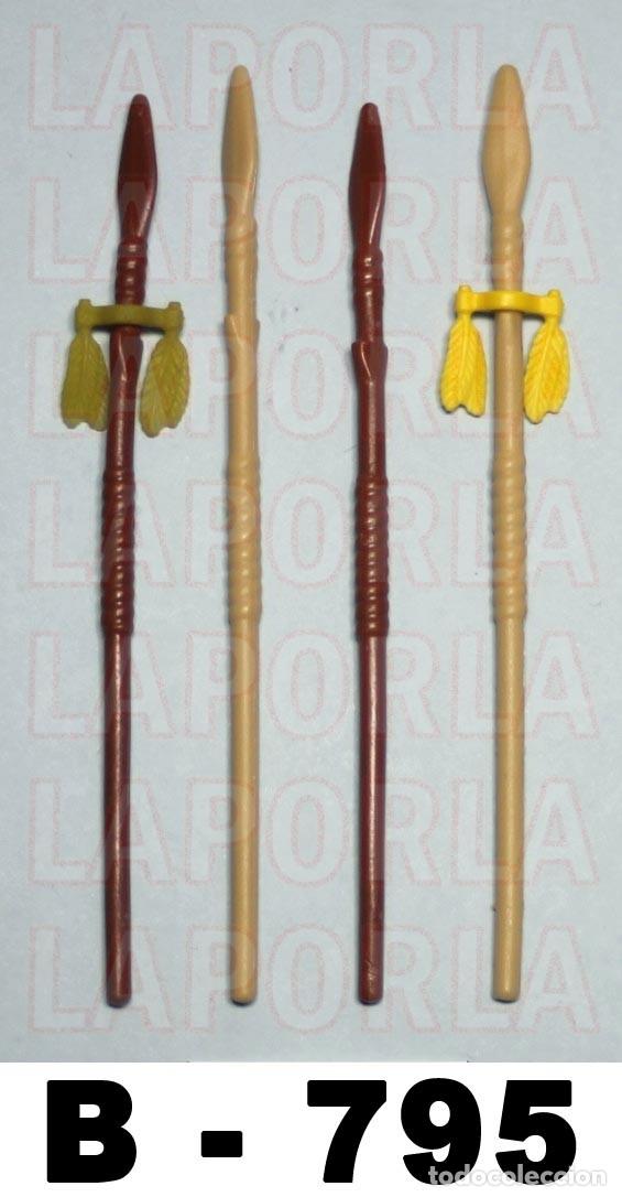 Playmobil: PLAYMOBIL 4 LANZAS INDIOS AFRICANOS TRIBU (B-795)