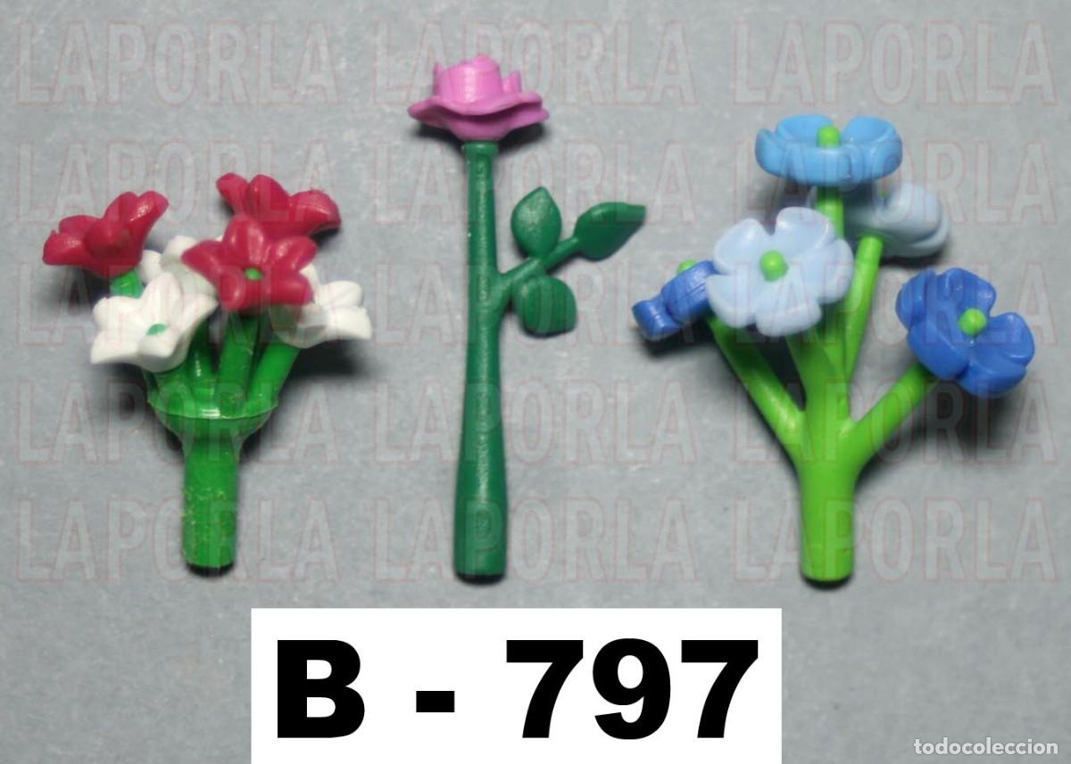 Playmobil: PLAYMOBIL 2 RAMOS DE FLORES Y 1 ROSA - JARD&Iacute;N DECORACI&Oacute;N HOGAR JARR&Oacute;N REGALO BODA (B-797)