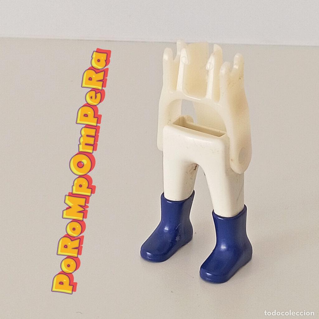 Playmobil: PLAYMOBIL pierna pantal&oacute;n blanco bota azul + esqueleto CUSTOM/COMPLETAR O1