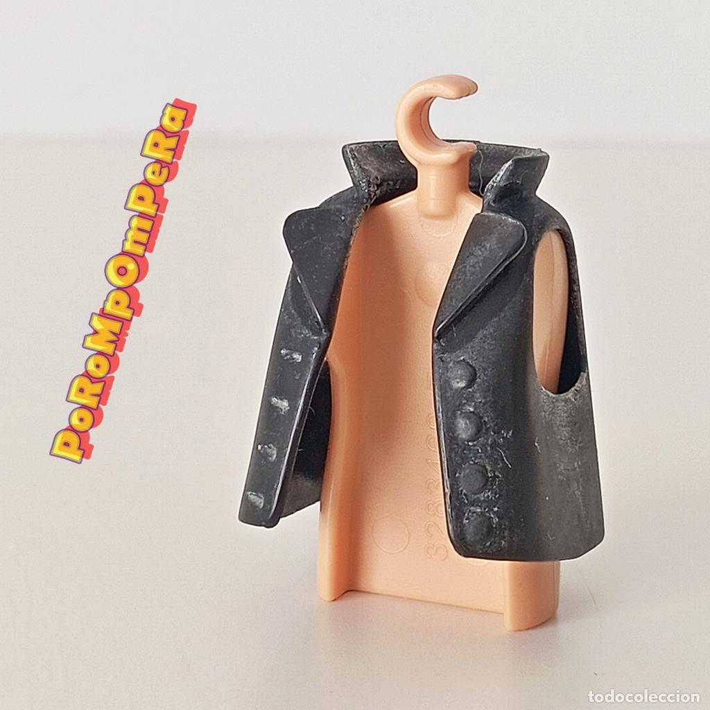 Playmobil: PLAYMOBIL chaqueta negra abotonada chaleco CUSTOM/COMPLETAR O1