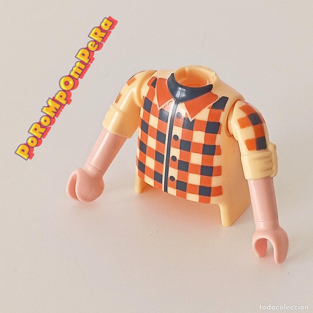 Playmobil: PLAYMOBIL torso camisa cuadros + brazo a juego manga remangada COMPLETAR/CUSTOM O1
