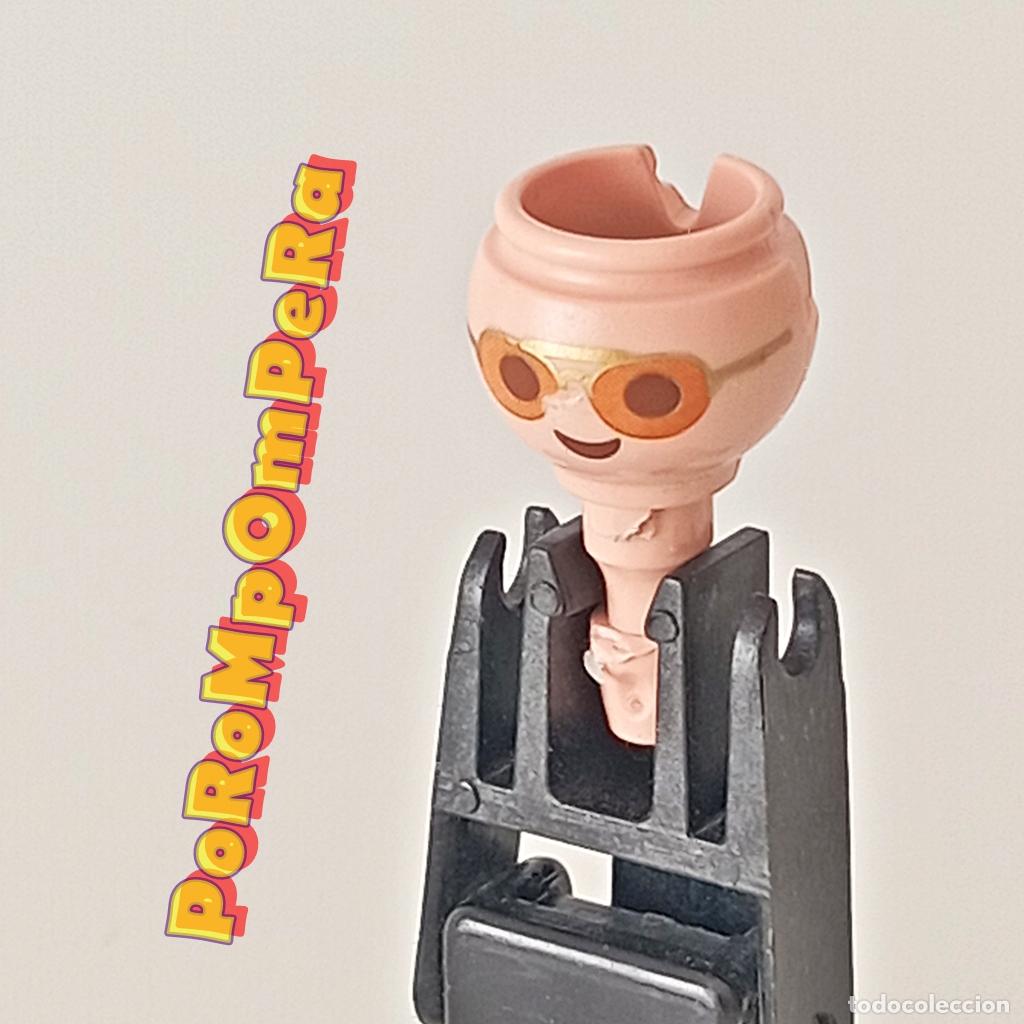Playmobil: PLAYMOBIL cabeza gafas anaranjadas REPUESTO/CUSTOM/COMPLETAR O1