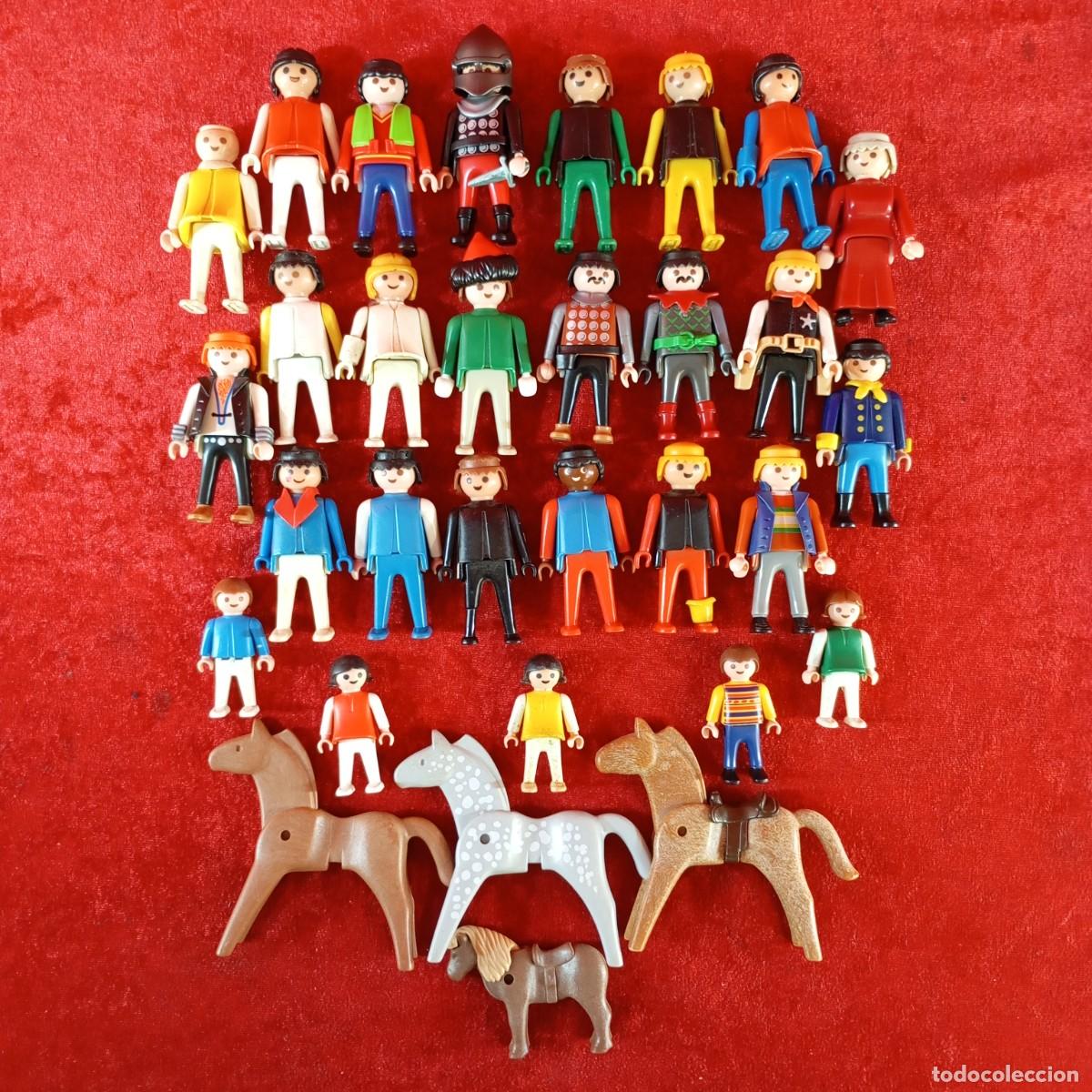 Playmobil: GRAN LOTE DE FIGURAS DE PLAYMOBIL - PERSONAJES Y ANIMALES - GEOBRA 1974 - VER FOTOS / 2055