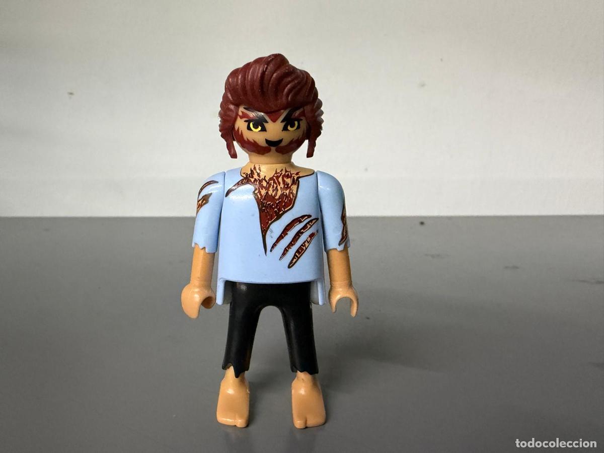 Playmobil: playmobil FIGURA HOMBRE LOBO HALLOWEEN MALVADO 6824 LOBEZNO -mix30R