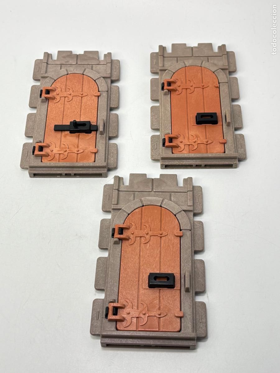 Playmobil: Playmobil LOTE pared con puerta y cerrojo casa torre Castillo