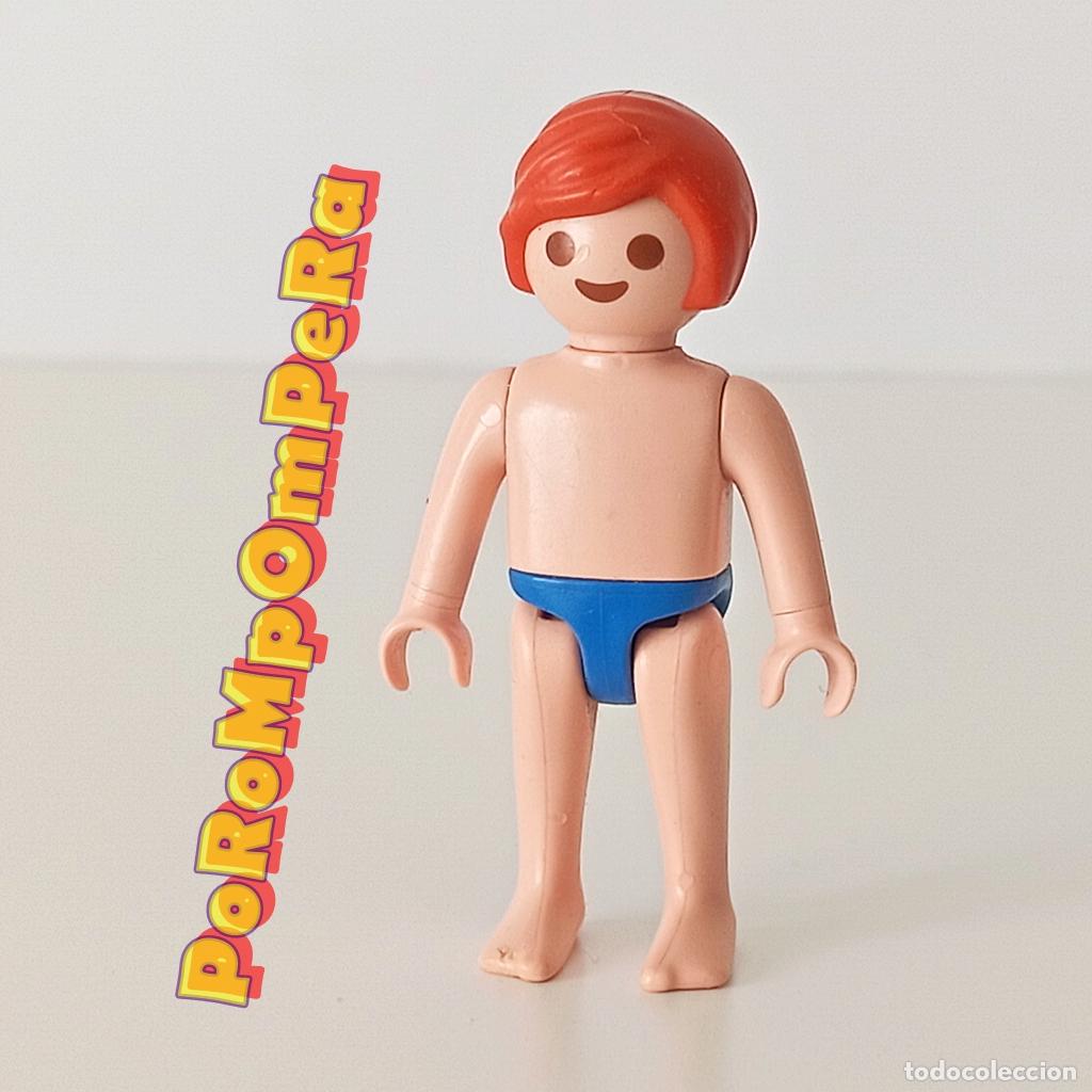 Playmobil: PLAYMOBIL figura ni&ntilde;o en ba&ntilde;ador CUSTOM/COMPLETAR infantil playa piscina O2