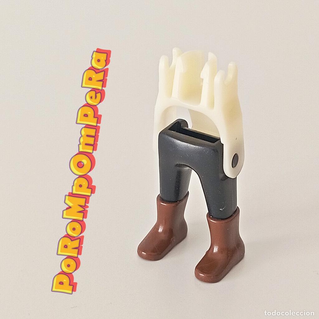 Playmobil: PLAYMOBIL pierna pantal&oacute;n negro bota alta marr&oacute;n + esqueleto CUSTOM/COMPLETAR bel&eacute;n medieval O2