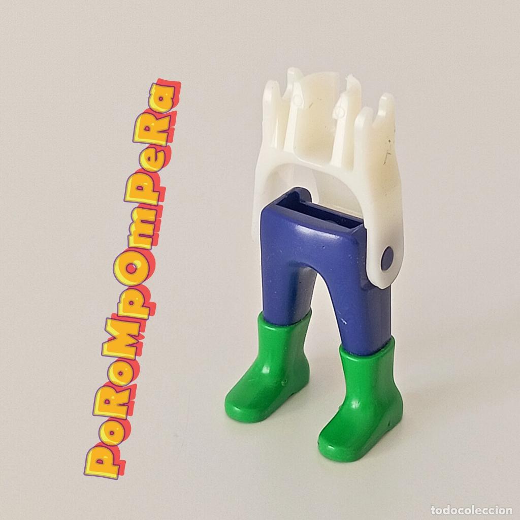 Playmobil: PLAYMOBIL pierna pantal&oacute;n azul bota alta verde + esqueleto CUSTOM/COMPLETAR O2