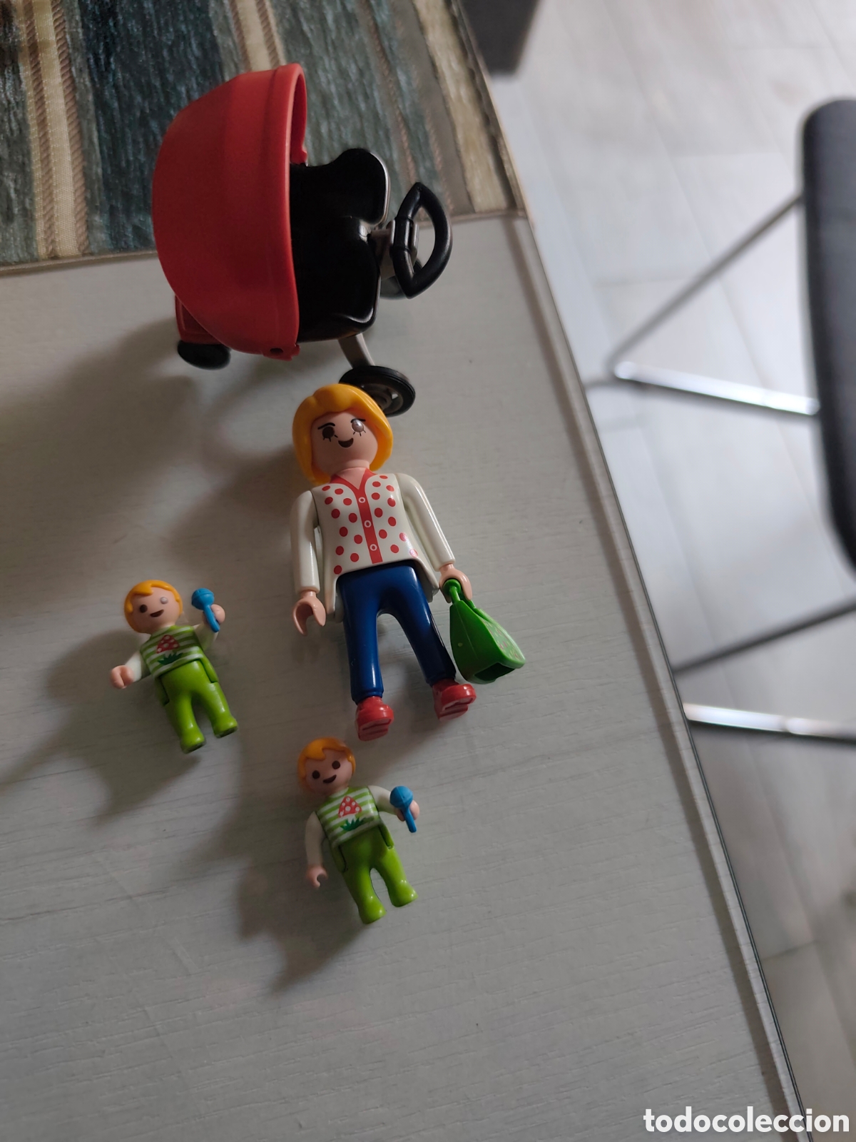 Playmobil: Playmobil mama con bebes carrito 5573
