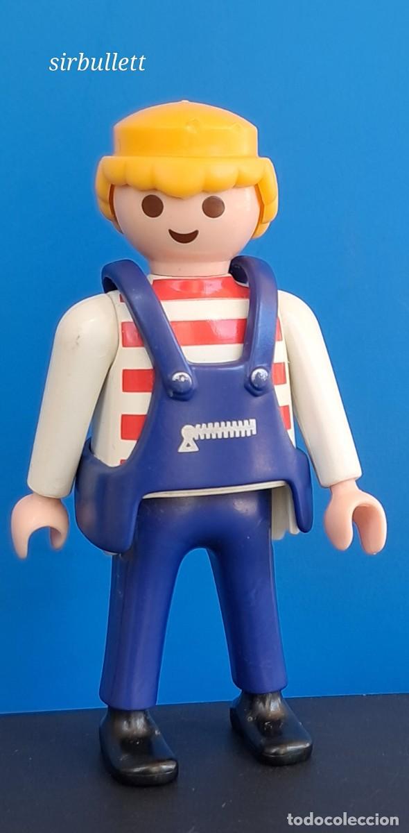 Playmobil: Figura Hombre Mec&aacute;nico Mono azul. Playmobil. Granjero