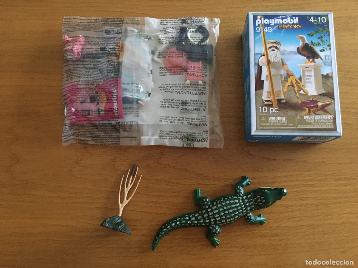Playmobil: Set Playmobil Zeus, bolsa un playmobil y caiman.