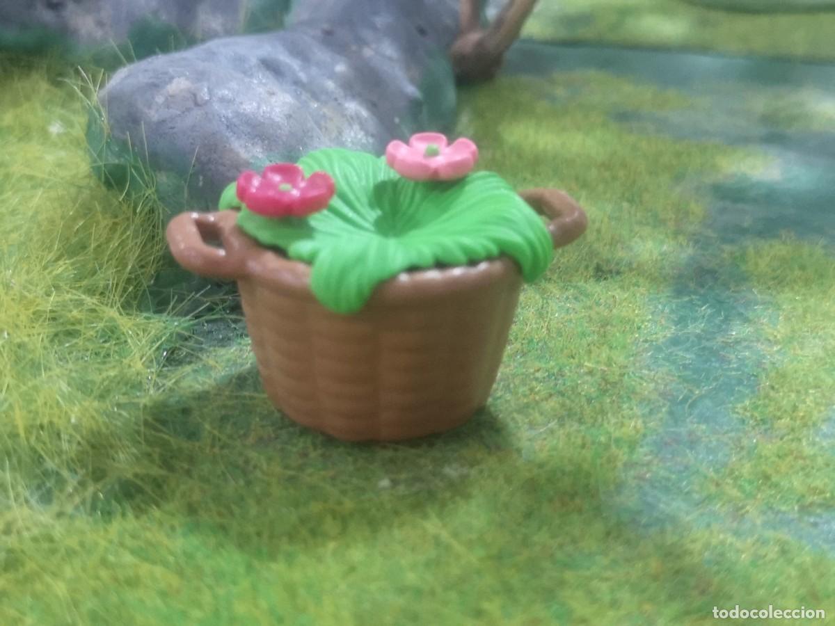 Playmobil: Playmobil cesta marr&oacute;n floristeria medieval victoriano Ram